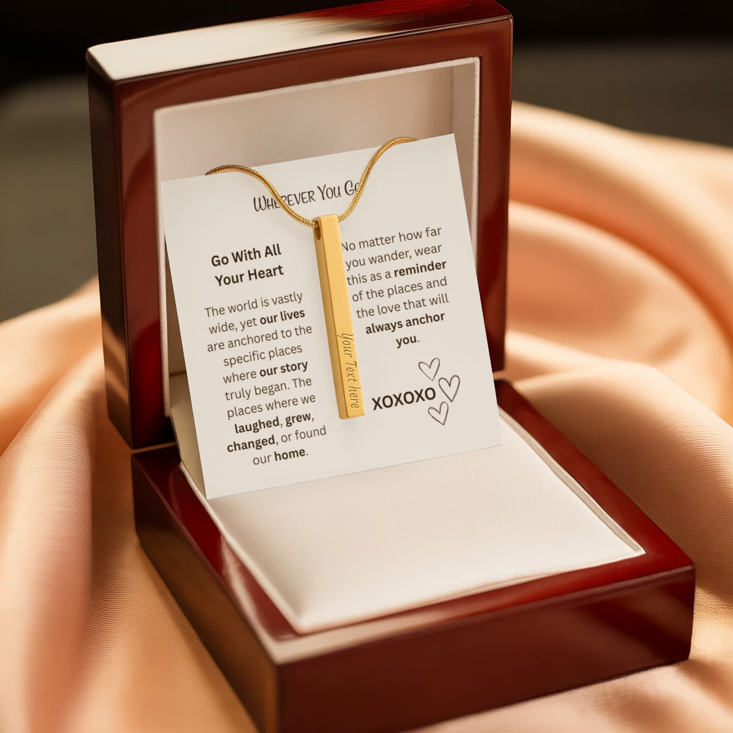 The "Love Coordinates" 4-Sided Custom GPS Necklace