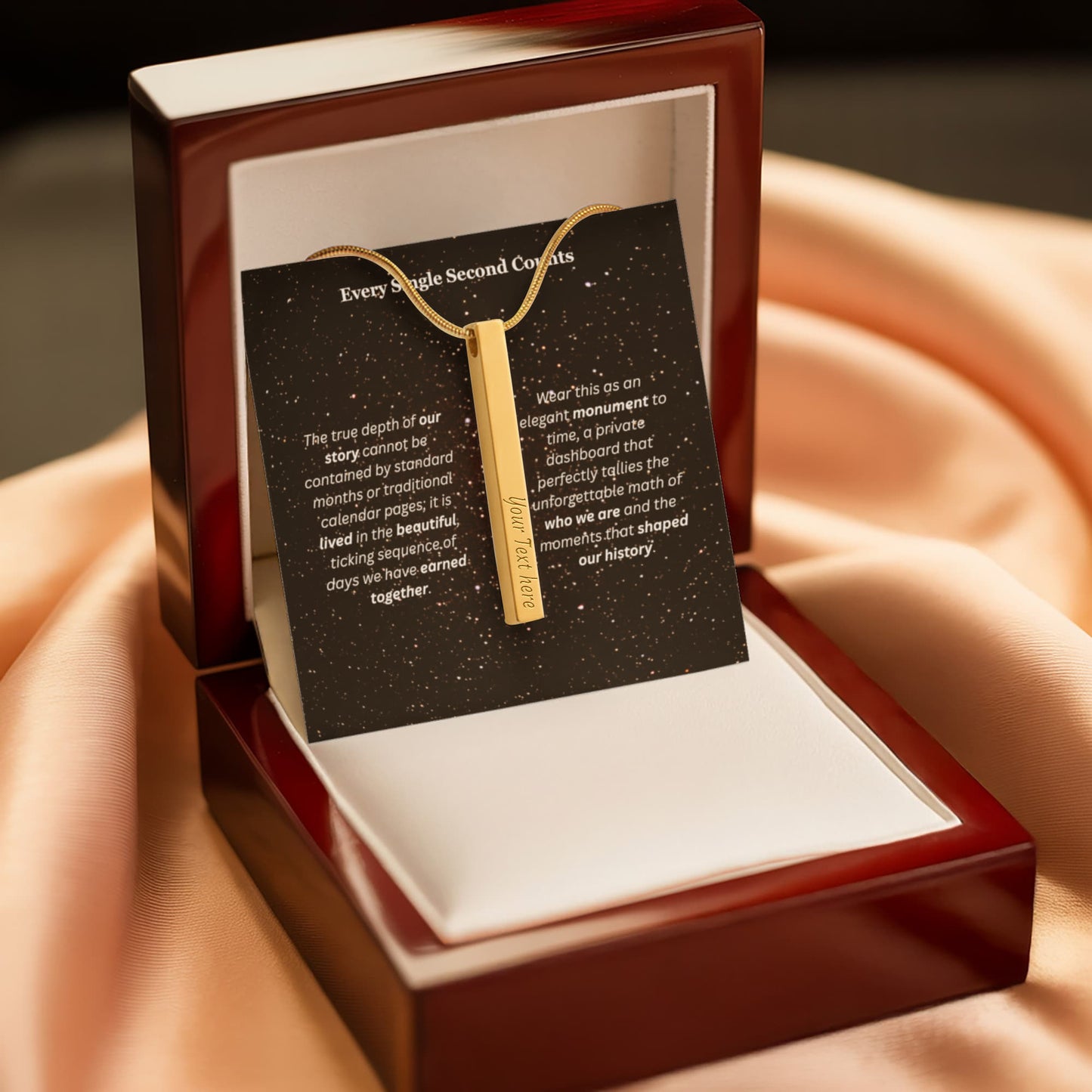 The "Days of My Life" Custom 4-Sided Countdown Necklace
