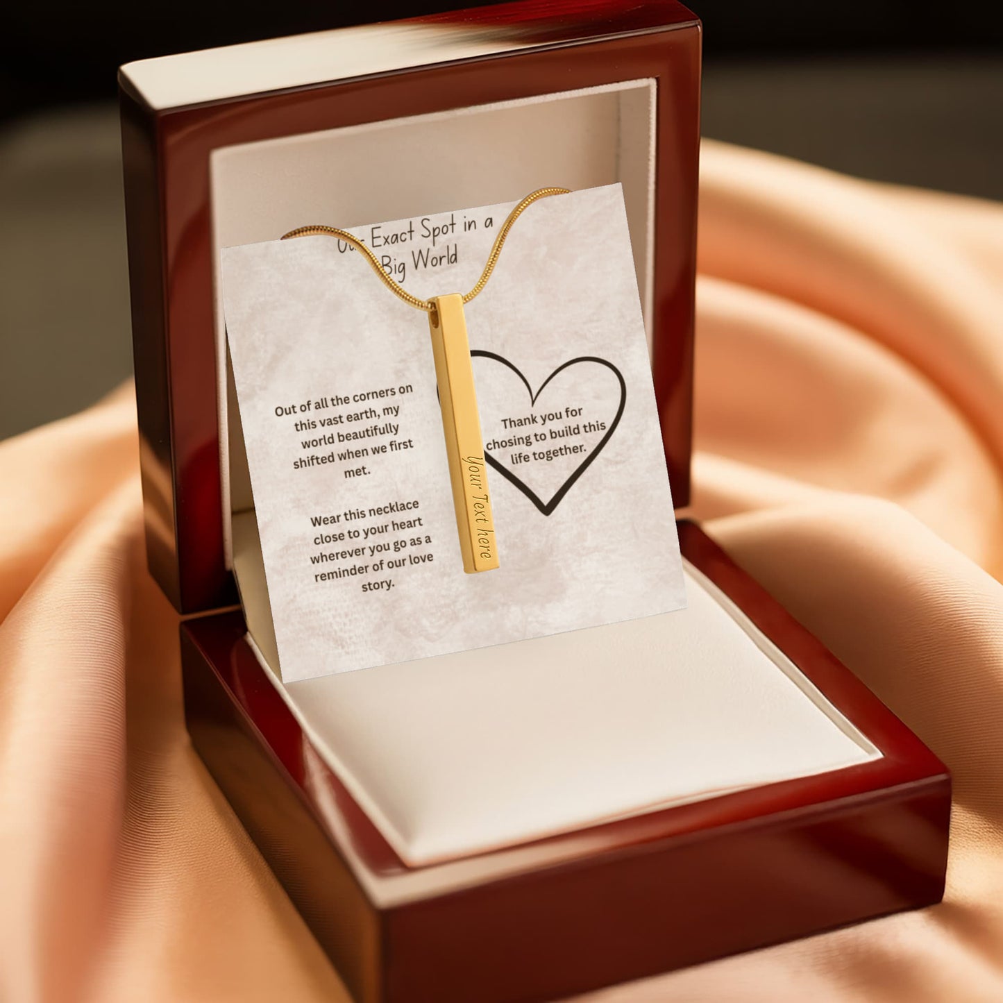 The "Love Coordinates" Custom 4-Sided GPS Location Necklace