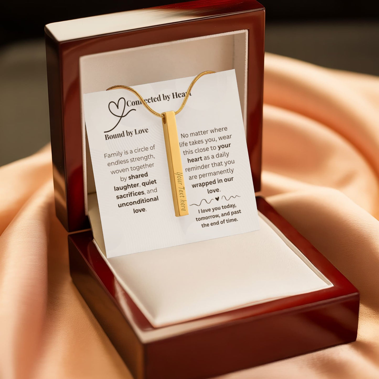 The "Family Bond" Personalized 4-Sided Necklace for Wife