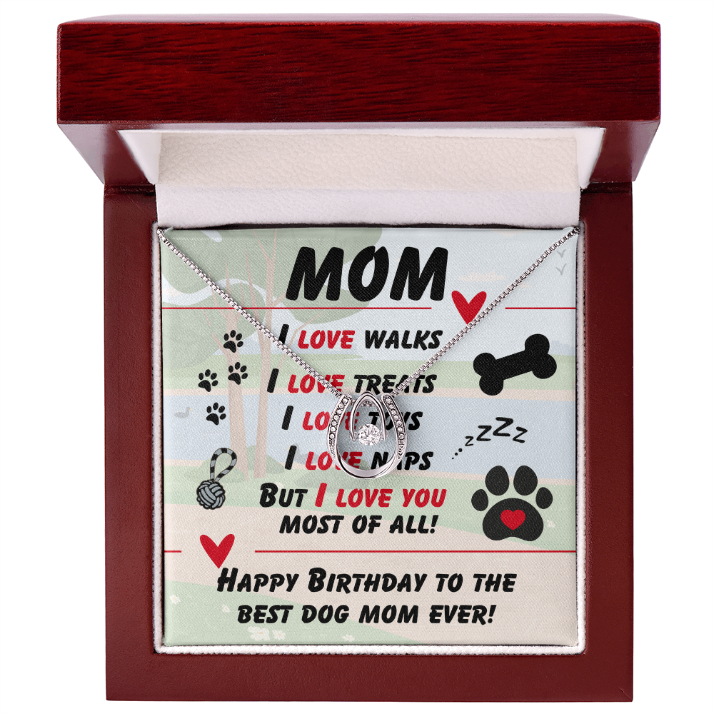 Mom - I love walks - Lucky In Love Necklace