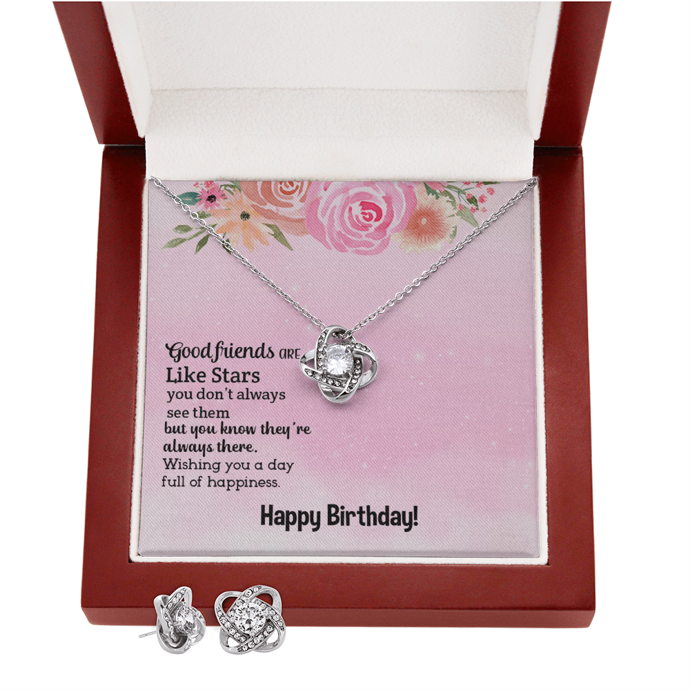 Birthday - Good friends - Love Knot Necklace & Earring Set