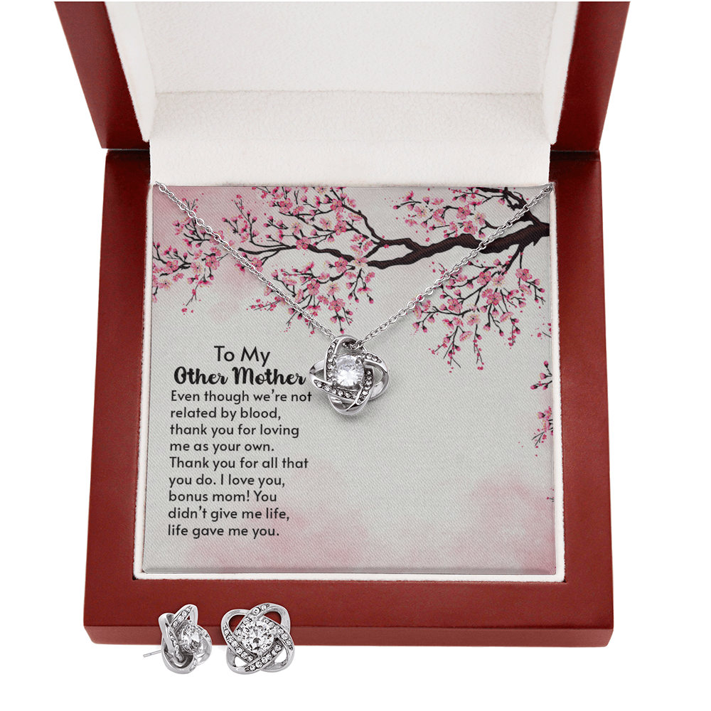 To Other Mother - Even Though - Love Knot Necklace & Earring Set