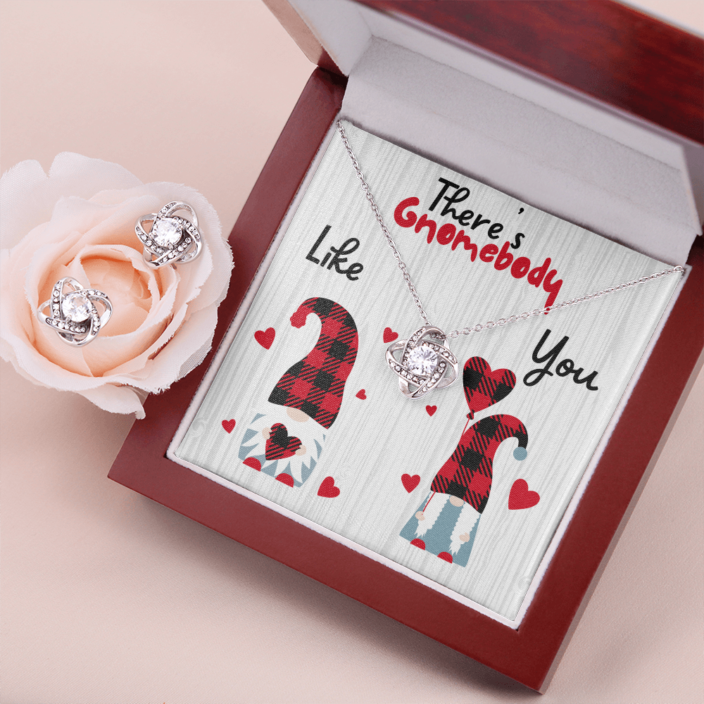 Gnome - There's Gnomebody - Love Knot Necklace & Earring Set