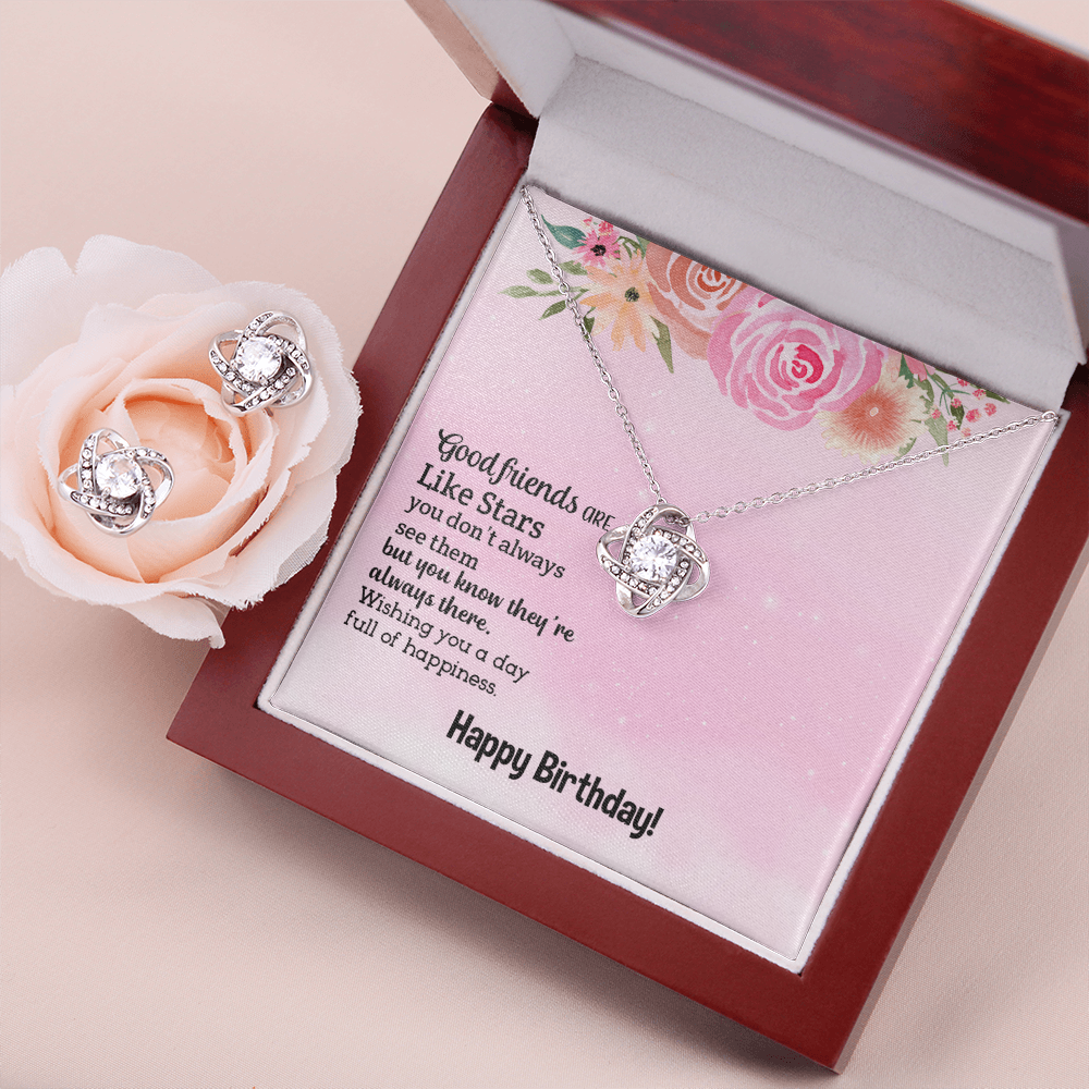 Birthday - Good friends - Love Knot Necklace & Earring Set