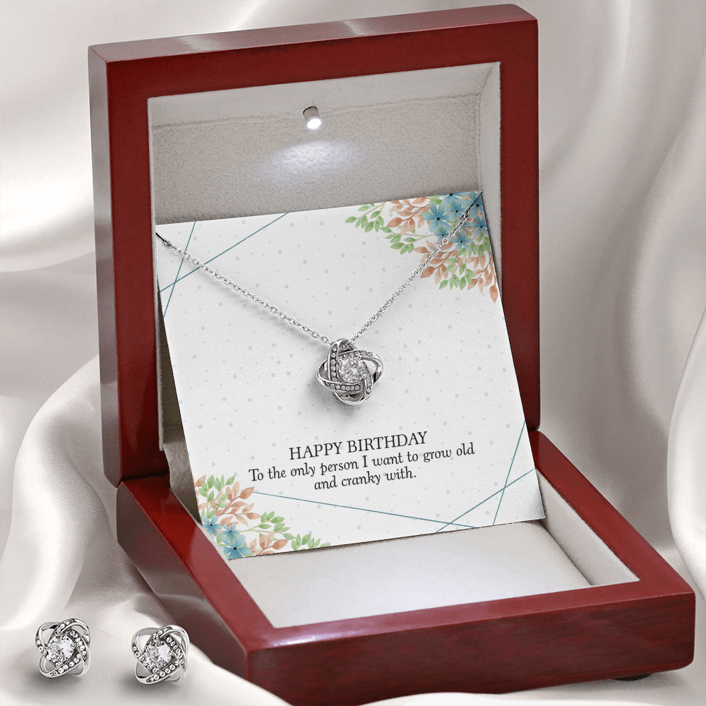 Birthday - To the only person - Love Knot Necklace & Earring Set