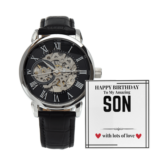 To Son - Happy Birthday to my - Openwork Watch