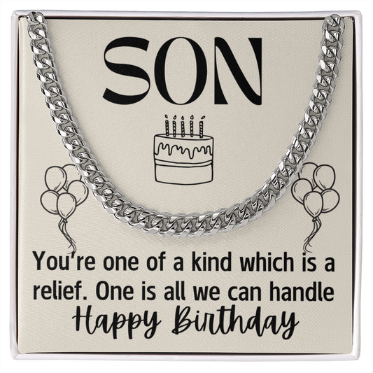 To Son - Son. You're one - Cuban Link Chain