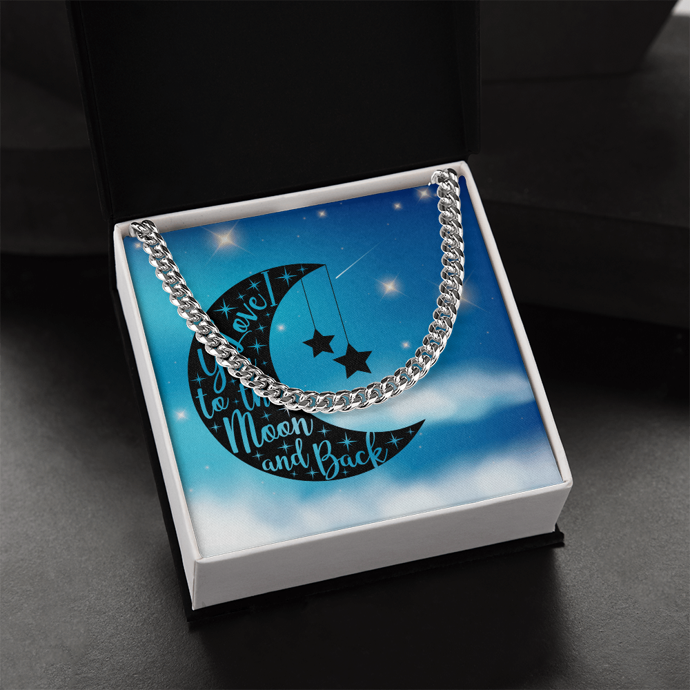 Love - To the moon and back - Cuban Link Chain