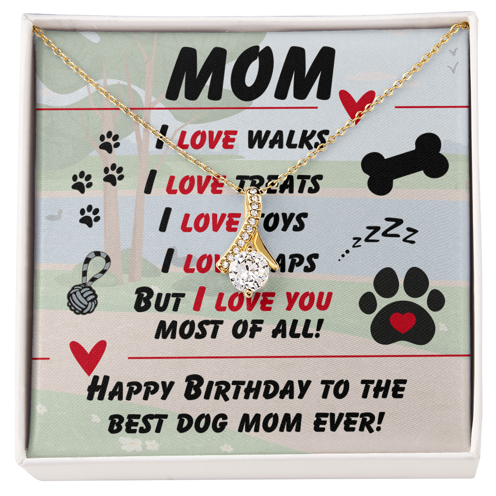Mom - I love walks - Alluring Beauty Necklace
