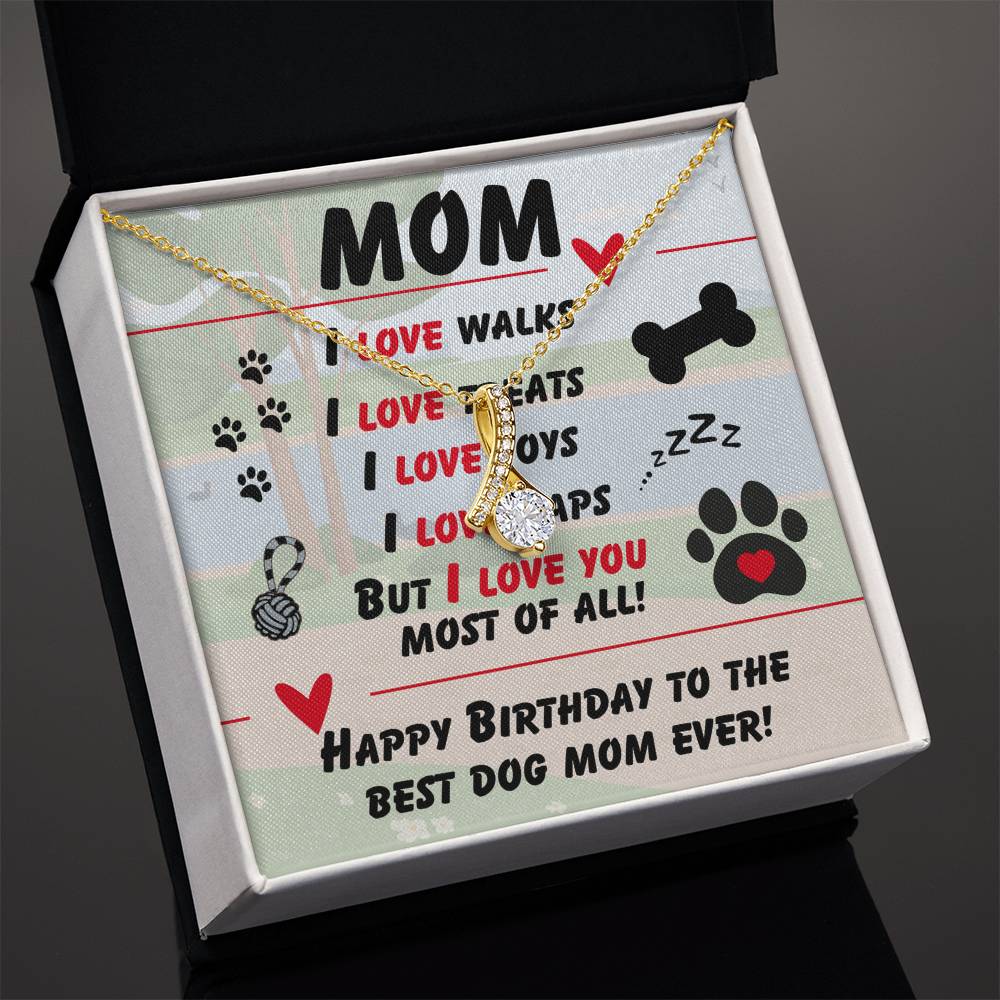 Mom - I love walks - Alluring Beauty Necklace