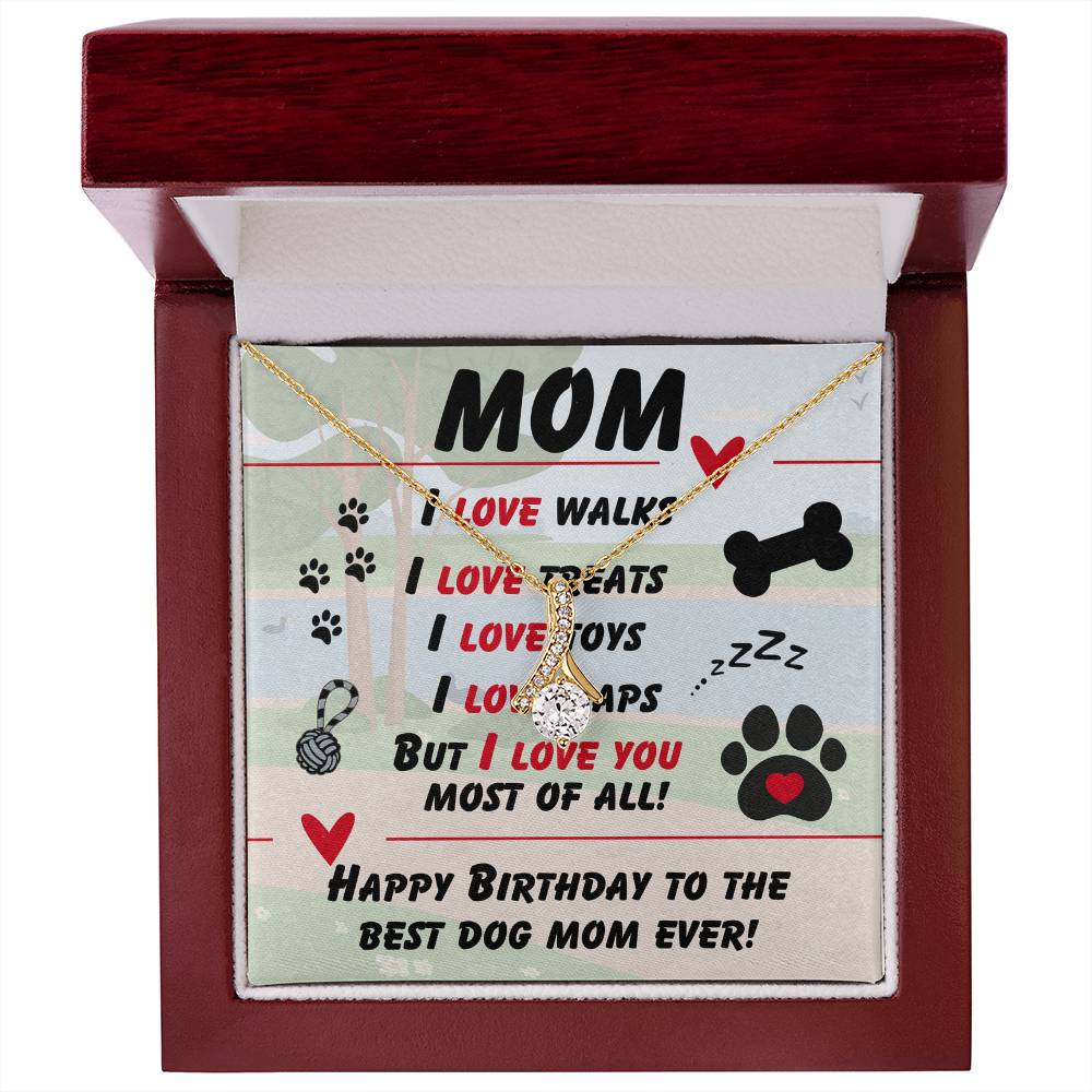 Mom - I love walks - Alluring Beauty Necklace