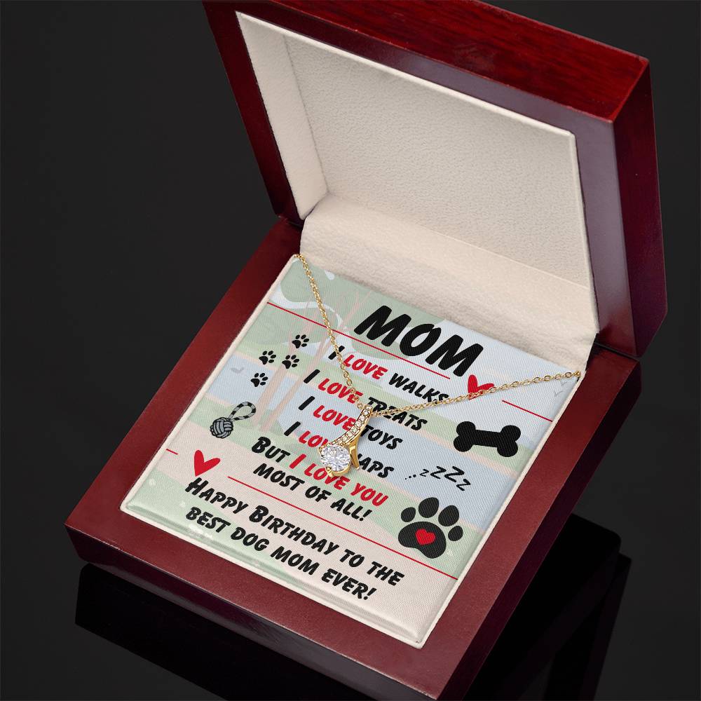 Mom - I love walks - Alluring Beauty Necklace
