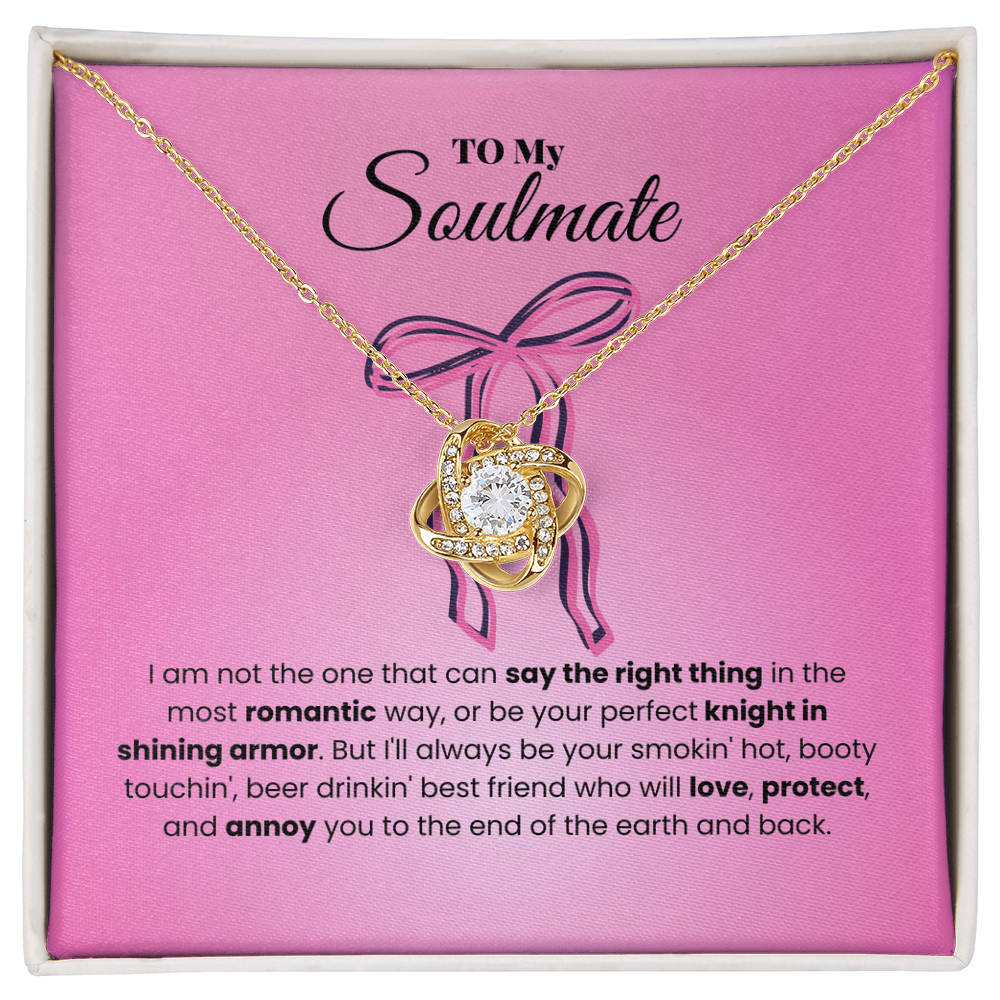 Soulmate - I am not - Love Knot Necklace