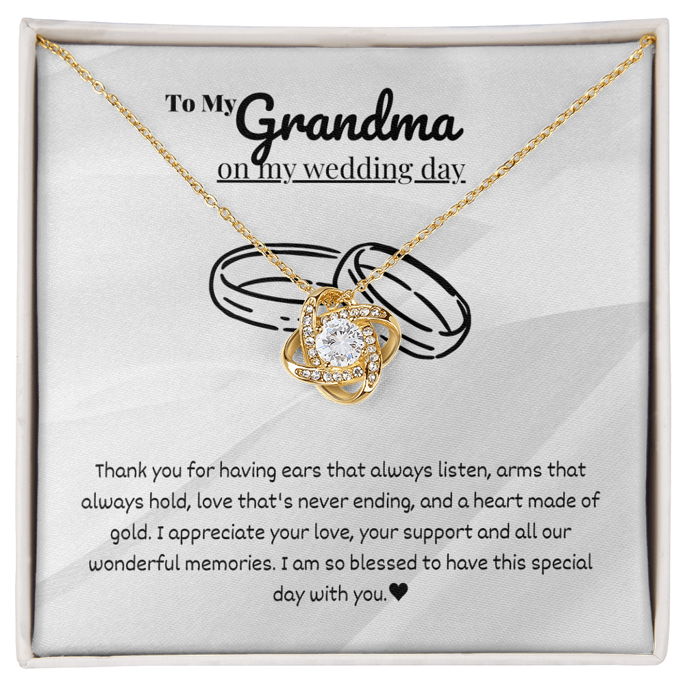 Grandmother - Thank you - Love Knot Necklace