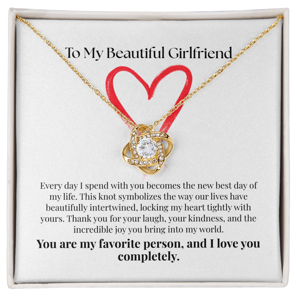 The "Forever Sweetheart" Interlocking Knot Necklace for Girlfriend