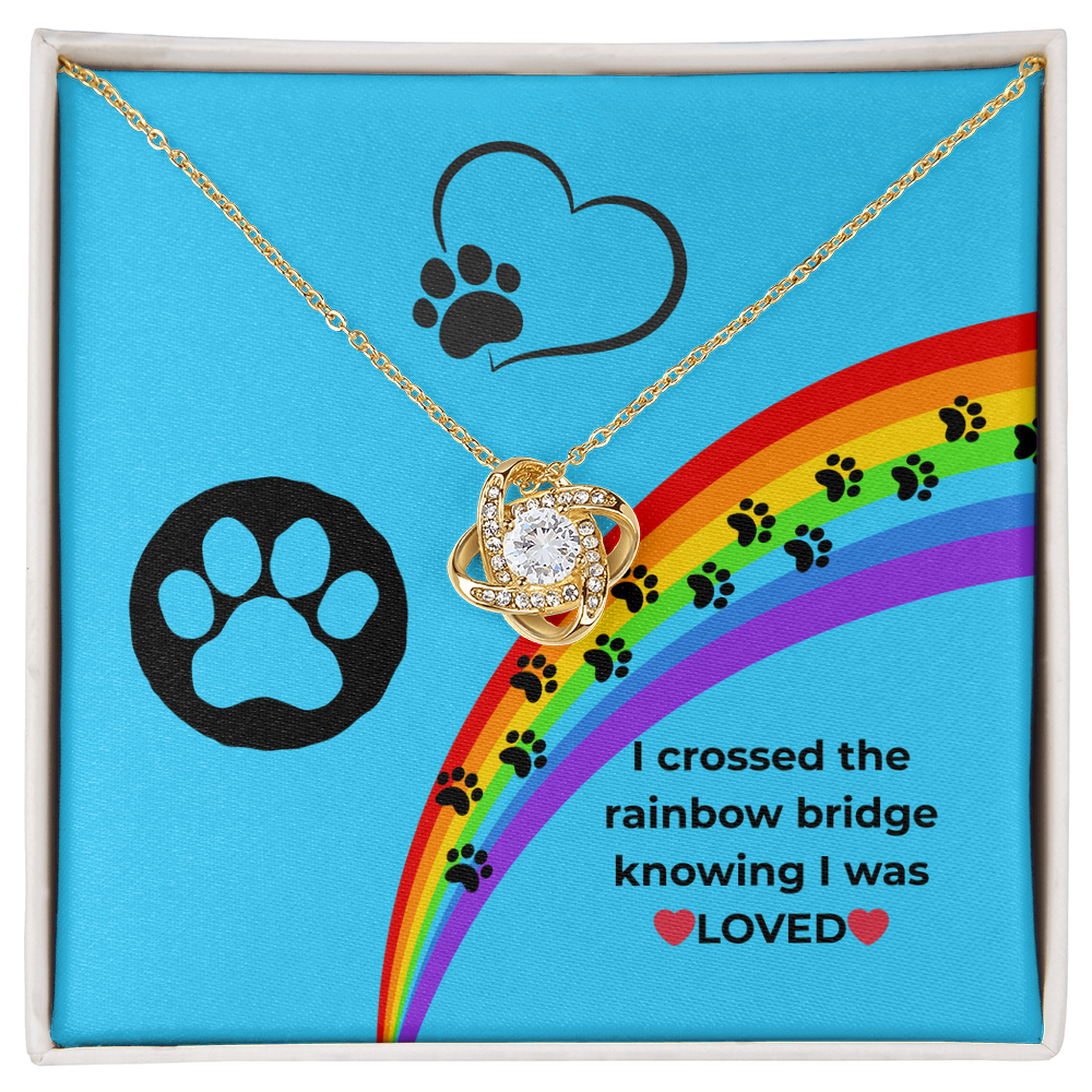 In memory - I crossed - Love Knot Necklace