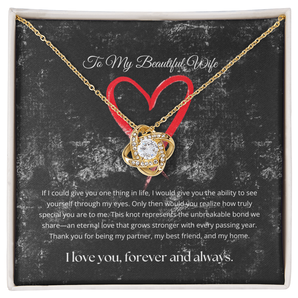 The "Forever Love" Interlocking Knot Necklace for Wife