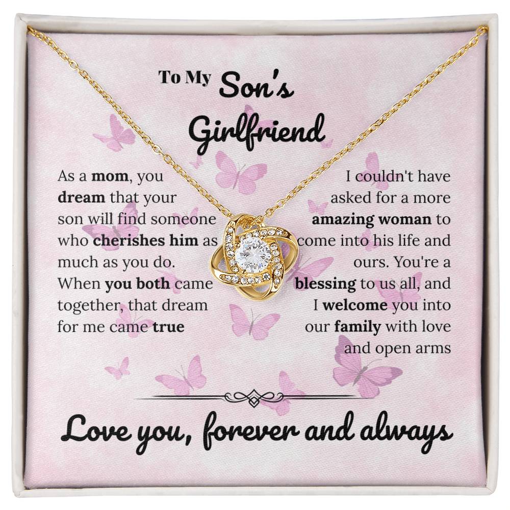 Sons girlfriend - As a mom - Love Knot Necklace