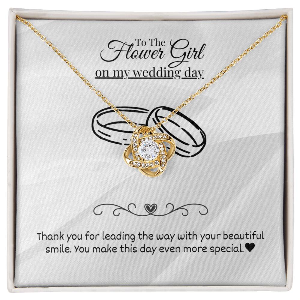 Flower Girl - Beautiful smile - Love Knot Necklace