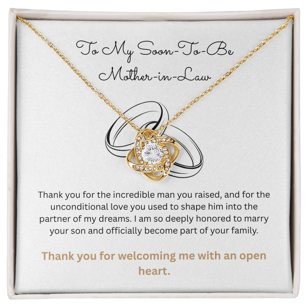 The "Grateful Bride" Love Knot Necklace for Future Mother-in-Law