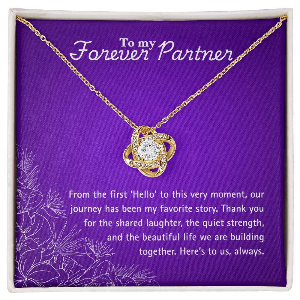 Forever Partner - Hello - Love Knot Necklace