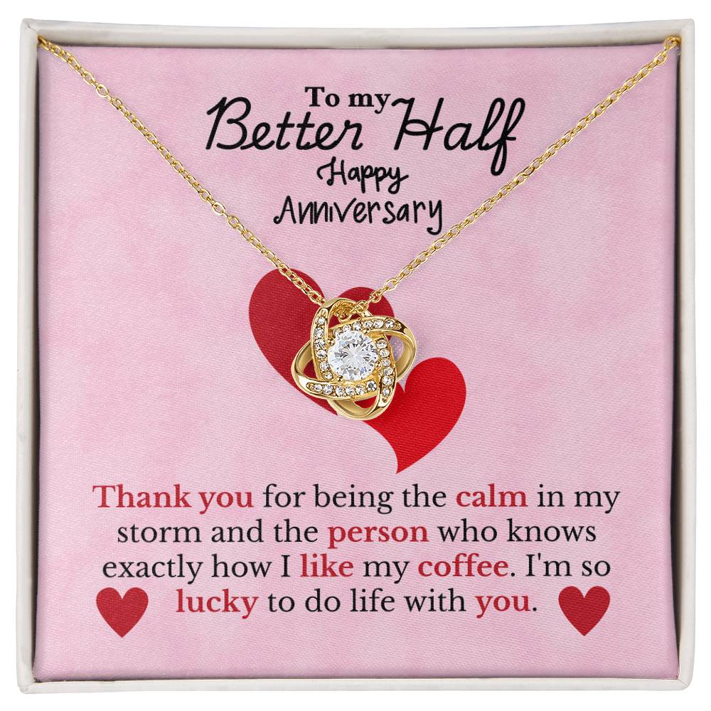 Better Half - Thank you - Love Knot Necklace