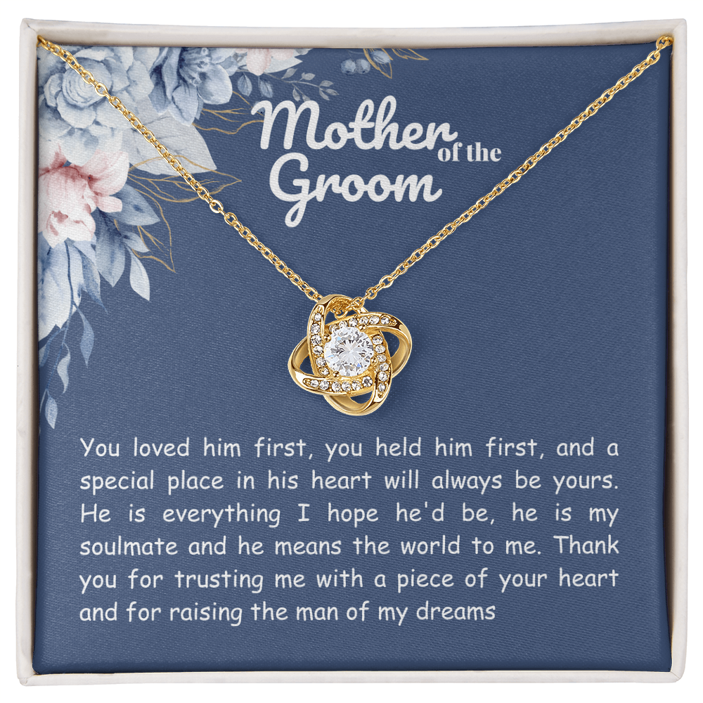 Mother in law - You loved him first - Love Knot Necklace