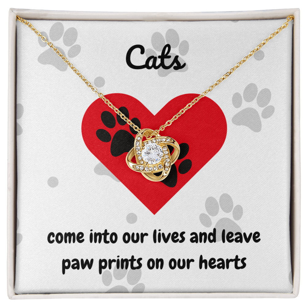 Cats - come into our lives - Love Knot Necklace