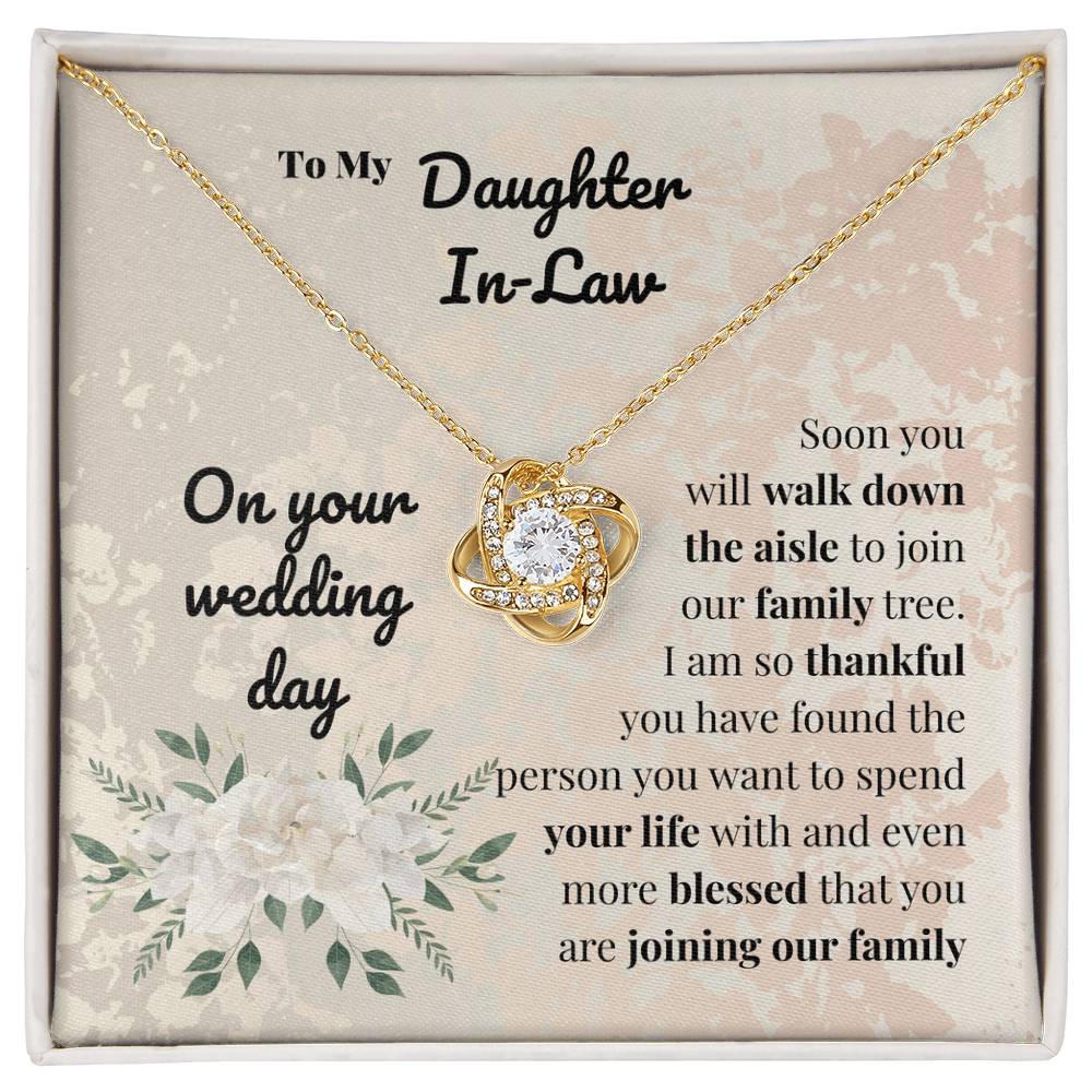 Daughter in law - On your wedding day - Love Knot Necklace
