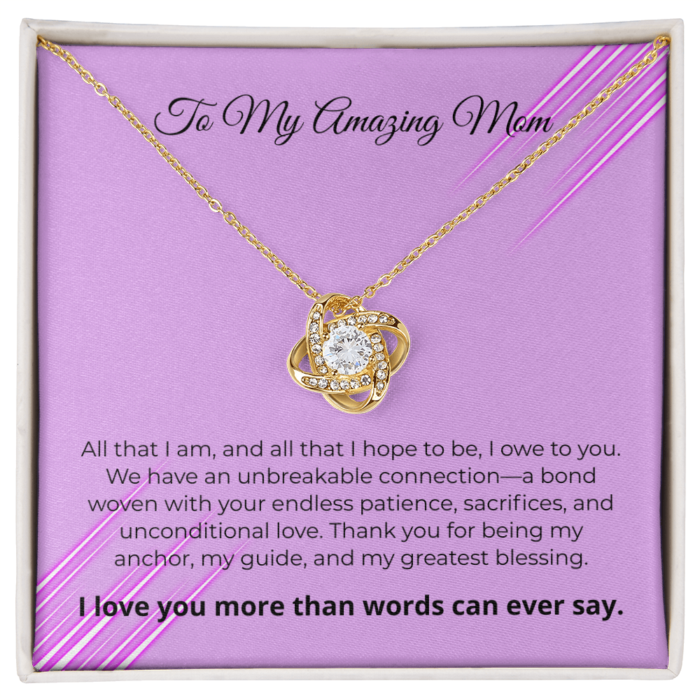 The "Heart's Anchor" Sentimental Love Knot Necklace for Mom