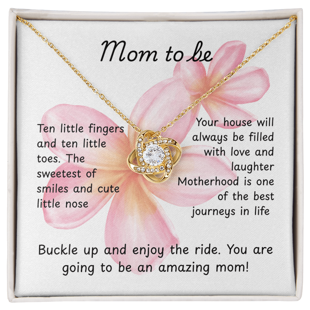 Mom - Ten little fingers - Love Knot Necklace