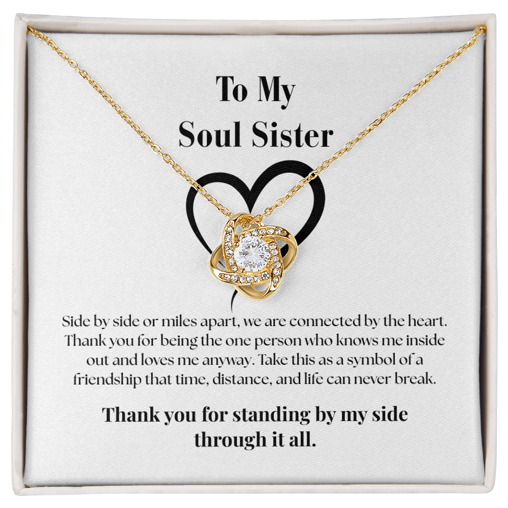 The "Soul Sister" Sentimental Love Knot Necklace for Best Friends