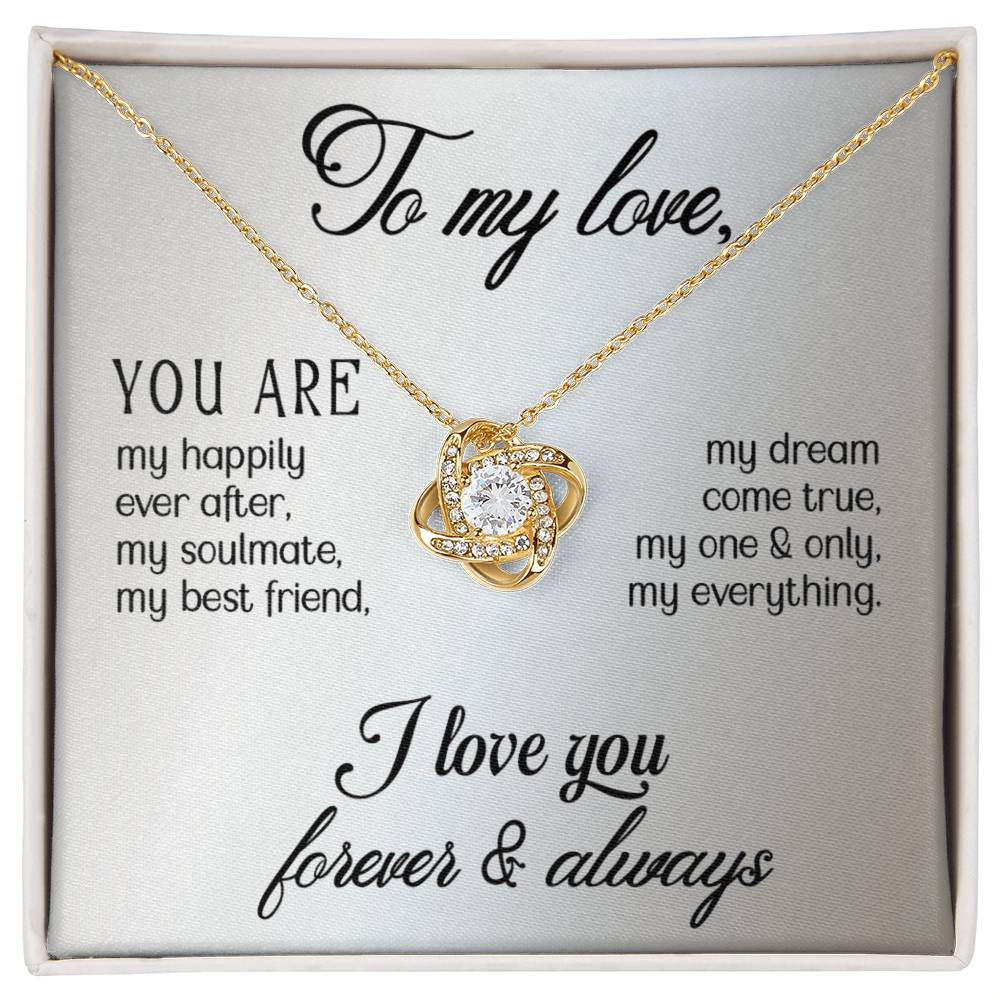 Love - You are - Love Knot Necklace