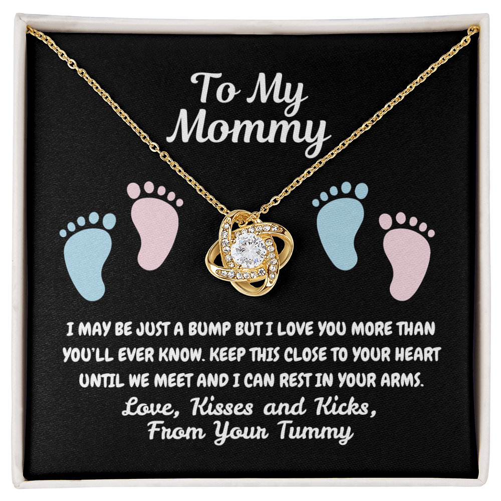 To my mommy - Just a bump - Love Knot Necklace