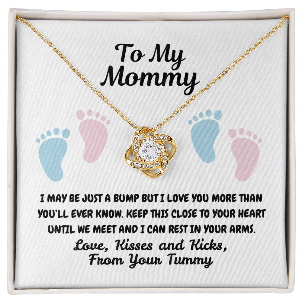 To my mommy - Just a bump - Love Knot Necklace