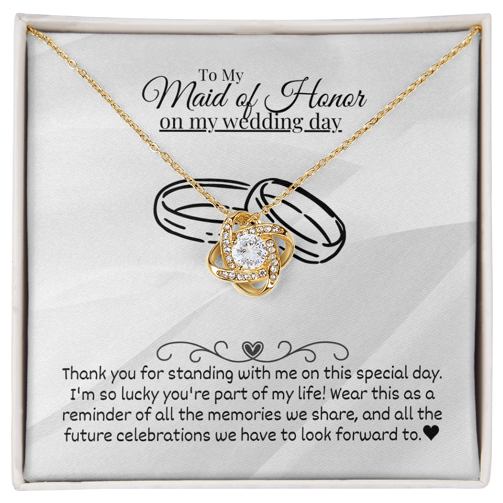 Maid of Honor - Standing with me - Love Knot Necklace