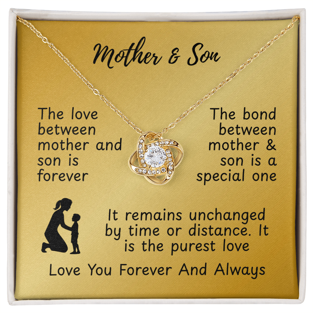 mother son - The love between - Love Knot Necklace