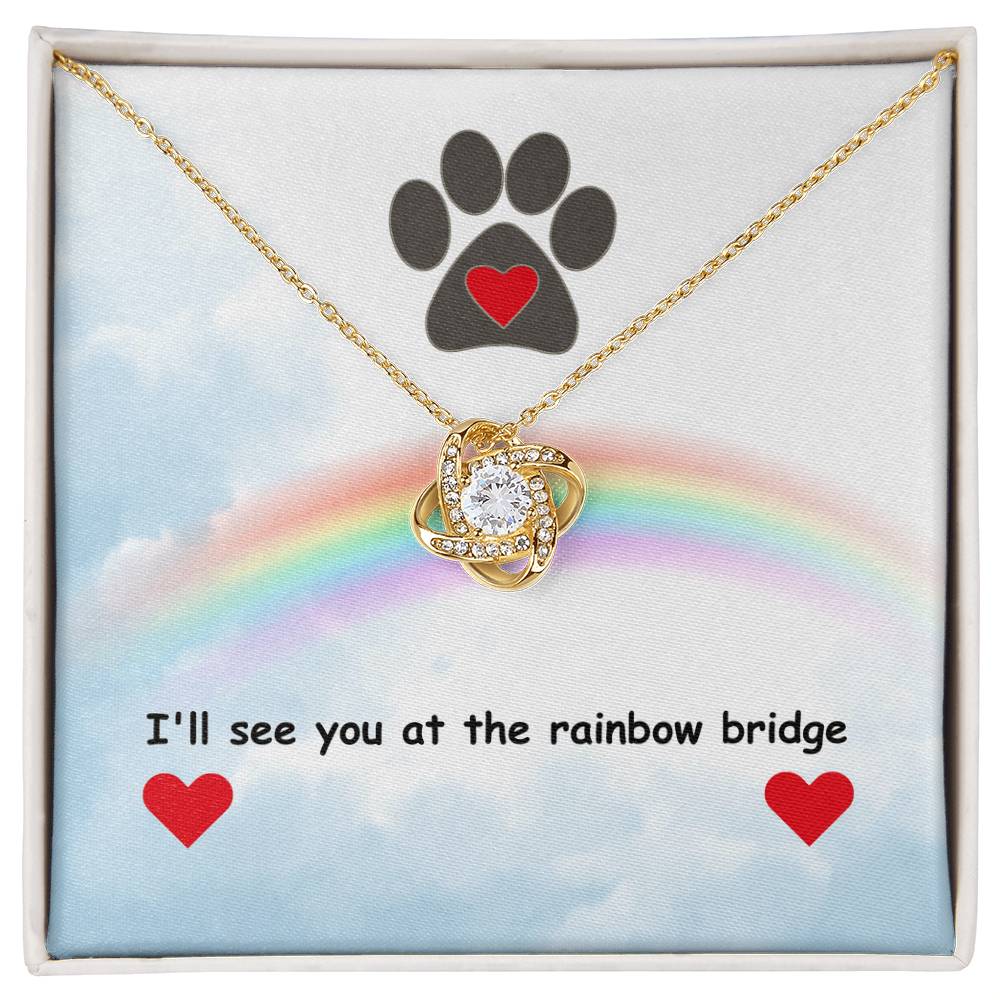 In memory - I'll see you - Love Knot Necklace