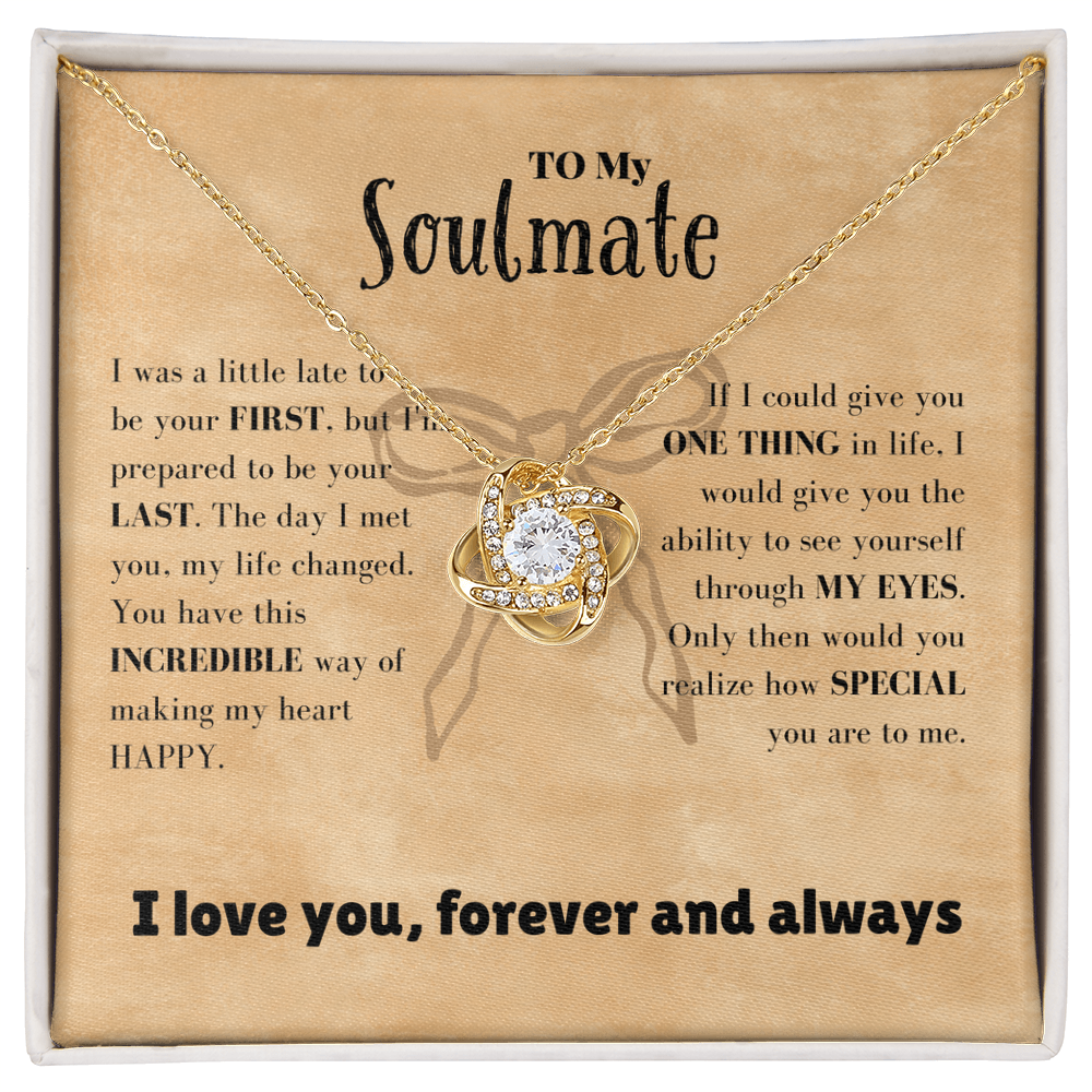 Soulmate - a little late - Love Knot Necklace