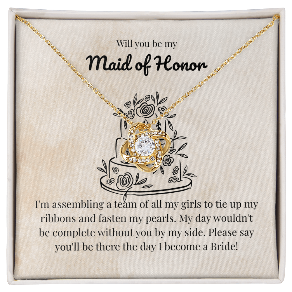 Maid of Honor - Assembling a team - Love Knot Necklace