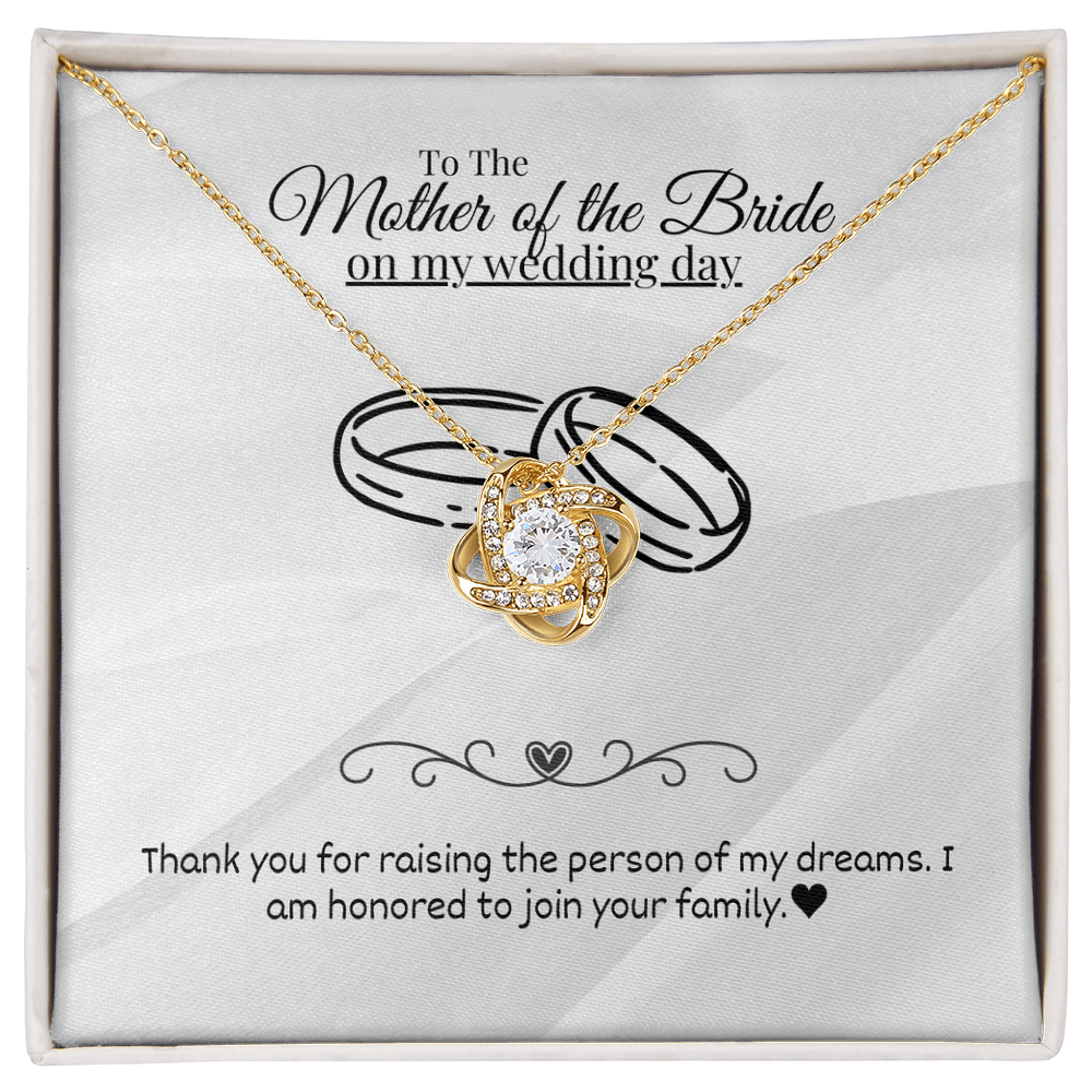 Mother of the Bride - Join your family - Love Knot Necklace