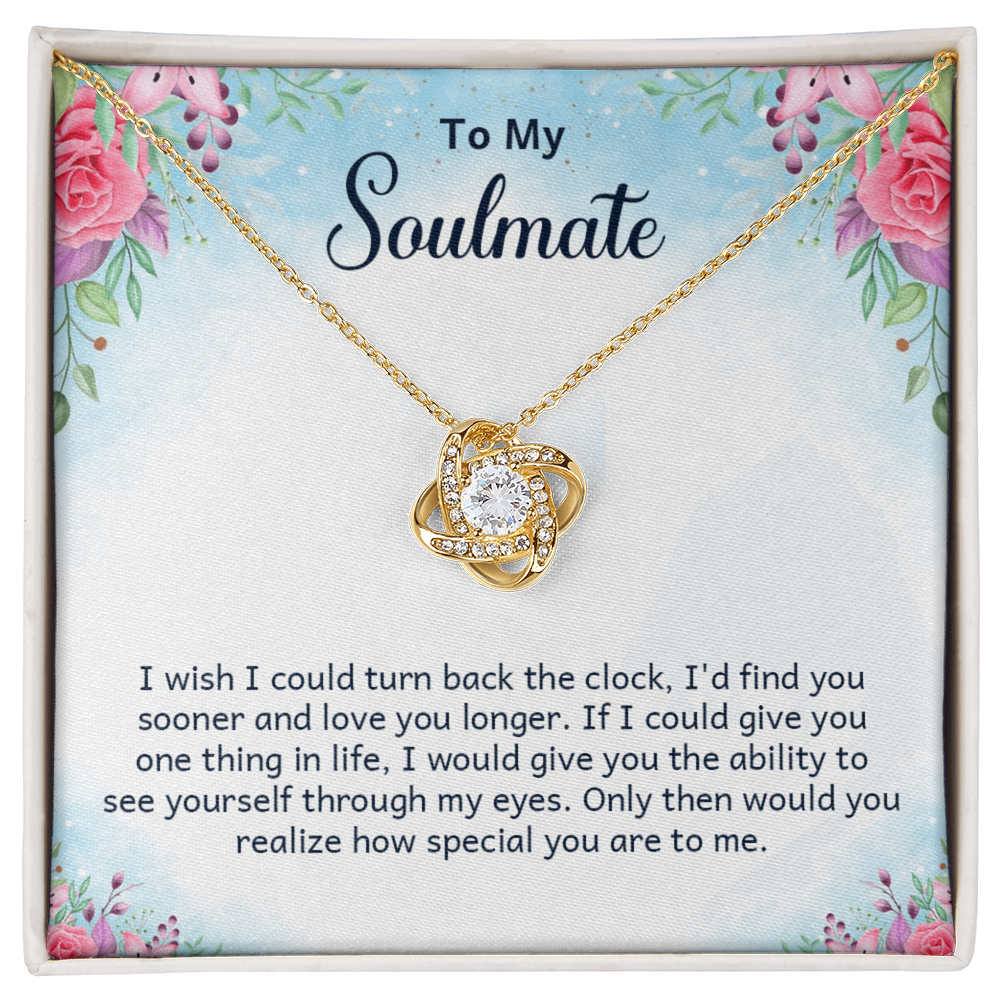 To Soulmate - I wish - Love Knot Necklace
