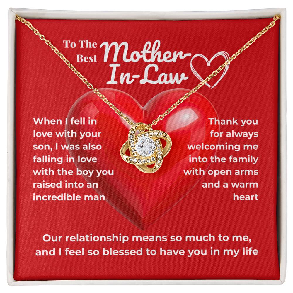 Mother in law - When I fell - Love Knot Necklace