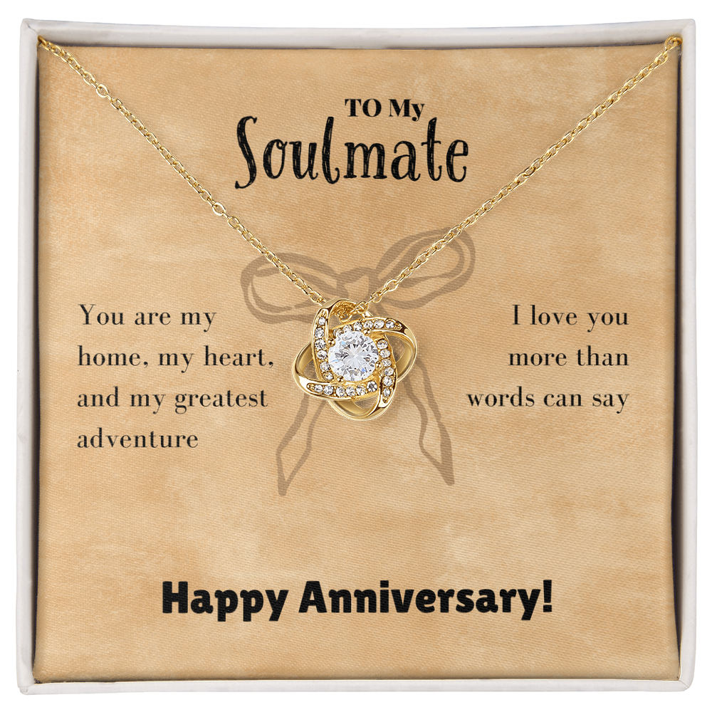 Soulmate - You are my home - Love Knot Necklace