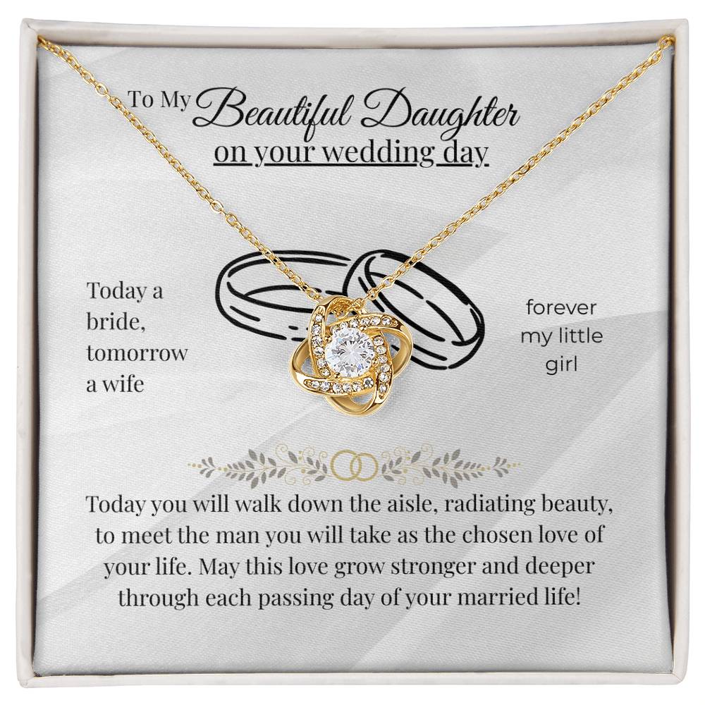 daughter - Today a bride - Love Knot Necklace