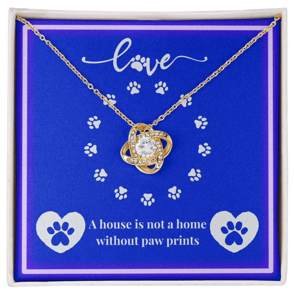 Pet mom - A house - Love Knot Necklace