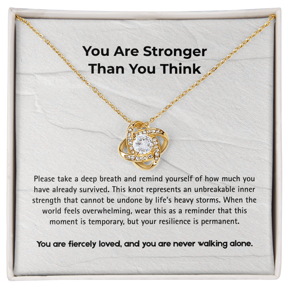The "Resilient Spirit" Overcoming Storms Love Knot Necklace
