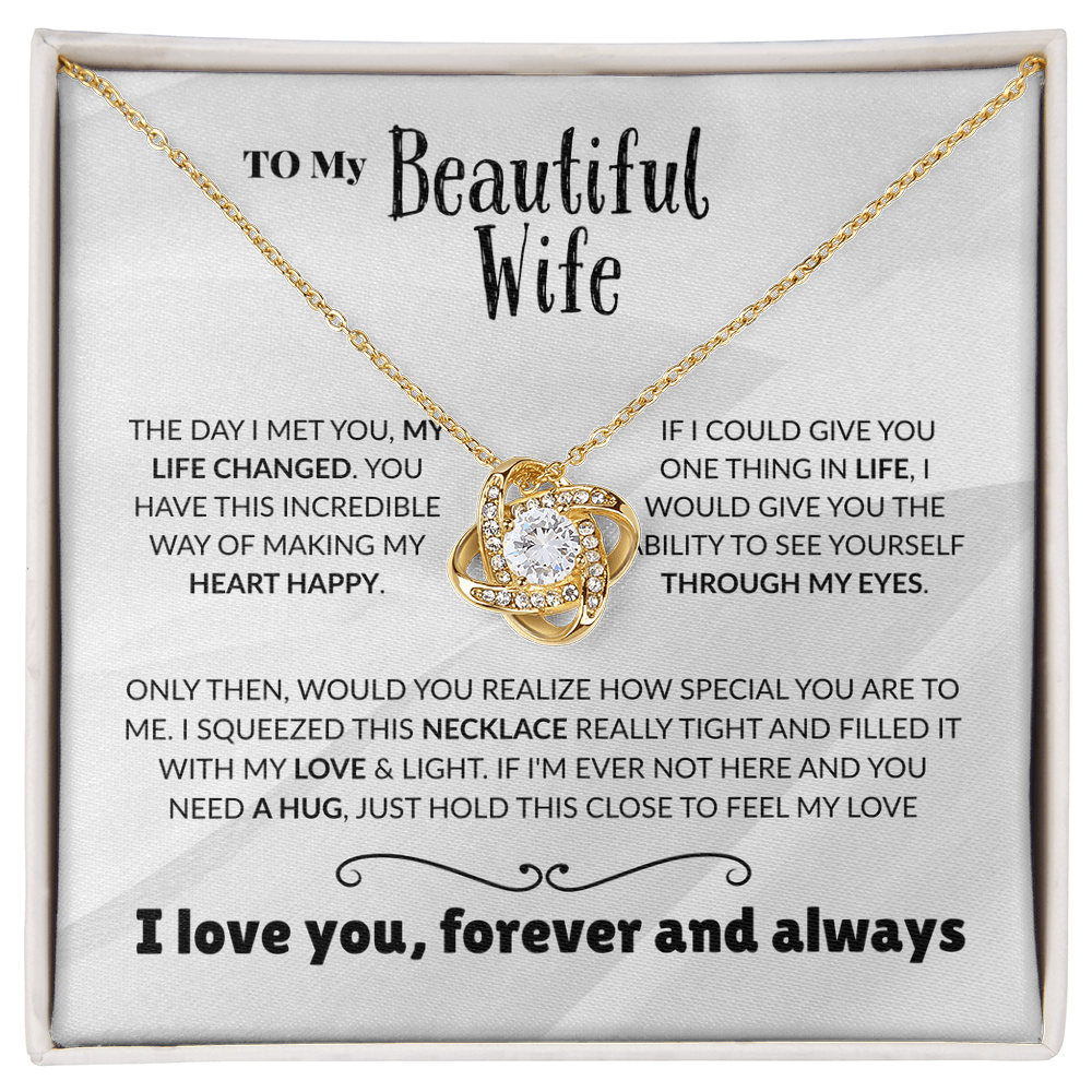 Wife - THE DAY I MET YOU - Love Knot Necklace