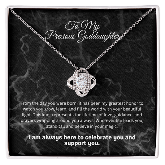 The "Endless Blessing" Interlocking Knot Necklace for Goddaughter